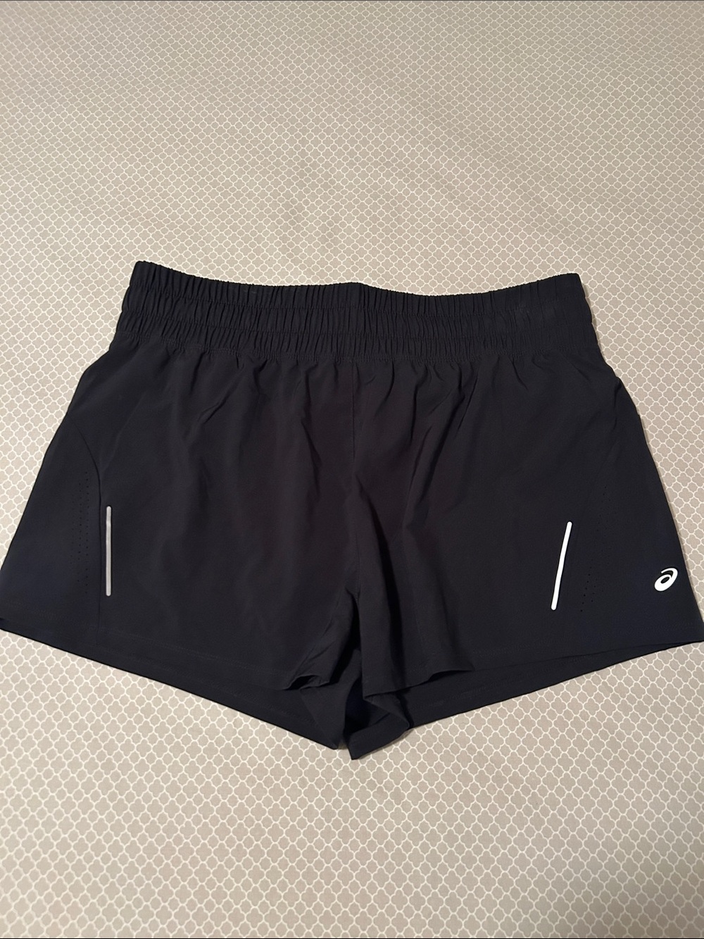 ASICS Women’s Black Athletic Running Shorts with Reflective Accents